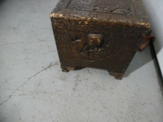Large Vintage Hand Carved Chinese Camphor Wood Storage Trunk Hope Chest 5