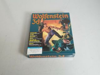 Vintage Wolfenstein 3d Ibm 3.  5 Floppy Discs Big Box Pc Game