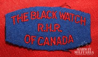 Black Watch Of Canada R.  H.  R.  Cloth Shoulder Flash (inv15041)