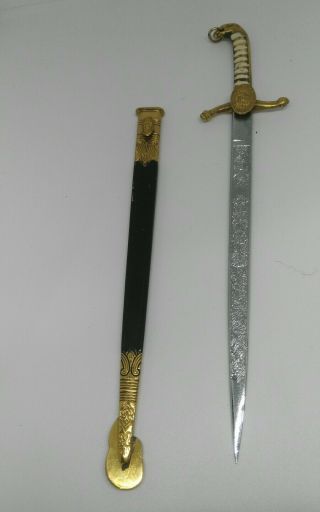 Vtg Rarity miniature letter opener,  Mexican military college sword 2