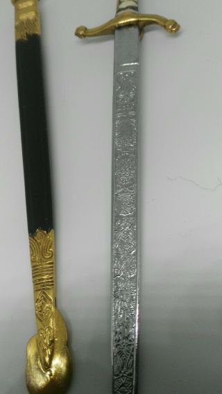 Vtg Rarity miniature letter opener,  Mexican military college sword 5