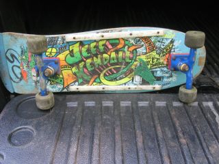 Vintage Jeff Kendall Skateboard Complete Deck Wheels Trucks Santa Cruz