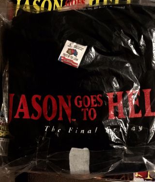 Vintage 1993 Friday The 13th Jason Goes To T - Shirt Size L Comic Images Deadstock