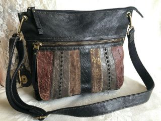 VTG FOSSIL SASHA/ LARGE Leather Crossbody Messenger Shoulder Bag Purse Rare 2