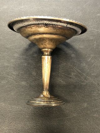 Sterling Weighted Reinforced 39a Candleholder Goblet Pedestal Dish Plate