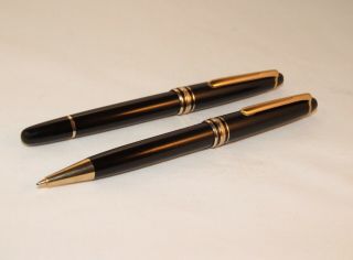 VINTAGE MONTBLANC MEISTERSTUCK 144 CLASSIQUE FOUNTAIN PEN & PENCIL SET - 1993 3