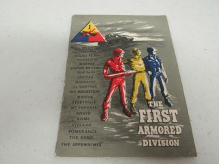 Wwii Era Us Army History Of The 1st Armored Divison Phamphlet.