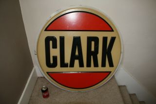 Clark Gasoline Gas Station Sign Plastic 34.  5 " Tall Authentic Vintage No Cracks