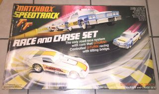 Vintage 1979 Matchbox Race & Chase Set Slot Car Racing Set