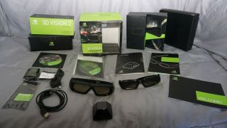 Rare NVIDIA 3D Vision 2 Glasses & 3D Vision Kit 2 Pairs of 3D Glasses,  IR 2