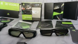 Rare NVIDIA 3D Vision 2 Glasses & 3D Vision Kit 2 Pairs of 3D Glasses,  IR 3