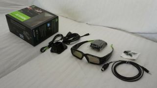 Rare NVIDIA 3D Vision 2 Glasses & 3D Vision Kit 2 Pairs of 3D Glasses,  IR 9