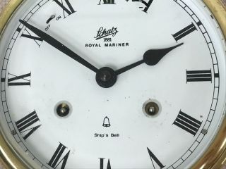 Vintage Schatz 1881 Royal Mariner German Brass Marine Ship ' s Bell Clock 117 3