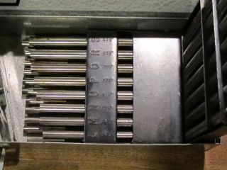 Old/Vintage “HUOT” Drill Index Gage Set Antique/Rare Machinist Tool,  Box 7