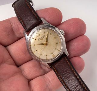 Vintage LONGINES 50 ' s,  cal 12.  68ZS,  ref 6264,  unusual recessed logo, 2