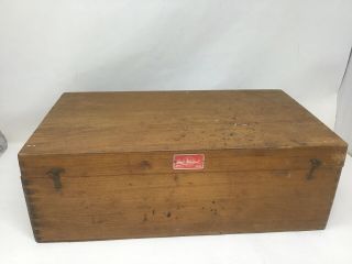 Vintage Emco Unimat Lathe Wooden Box Crate 9 1/2 X 16 3/4” Made In Austria