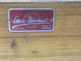 Vintage Emco Unimat Lathe Wooden Box Crate 9 1/2 X 16 3/4” Made In Austria 2