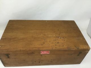 Vintage Emco Unimat Lathe Wooden Box Crate 9 1/2 X 16 3/4” Made In Austria 5