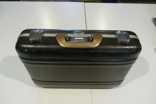Vintage Halliburton Zero Reg Z Hard Shell Briefcase W/ Combination Lock - Dark