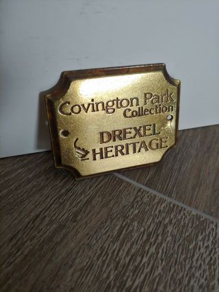Vintage Drexel Heritage Covington Park Furniture Badge