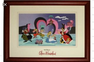 Alice In Wonderland Framed Pin Set Rare