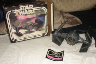 Vintage Kenner Star Wars Darth Vader Tie Fighter W/ Box Light & Sound