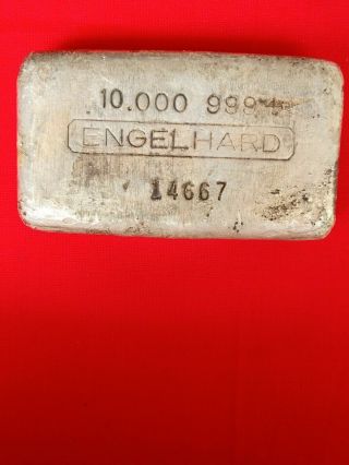 Rare 3rd Series 5 Digit 10 Troy Ounce.  999 Engelhard Poured Bar