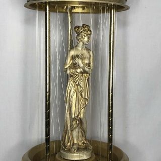 Vintage Oil Rain Drip Lamp 30 Inch Tall Goddess Figurine Mcm Needs Rewiring