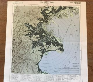 April 1945 Xxi Bomber Command Yokohama,  Japan Target Chart No.  19a 16 " X 16 "