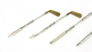 Manicure/Vanity Set of 4 Sterling Silver Golf Clubs 4