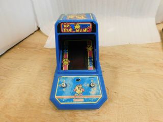 Vintage Ms Pac - Man Mini Table Top Video Arcade Game By Coleco Midway 1981