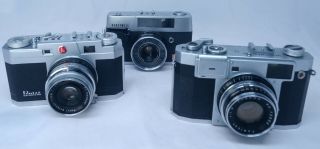Rangefinder Vintage Film Cameras Petri 2.  8 Wirgin 19e Honeywell Electric Eye 35