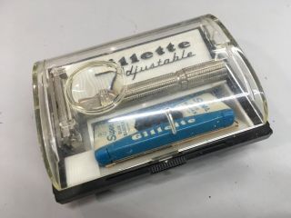 Vintage Gillette Adjustable Safety Razor Set