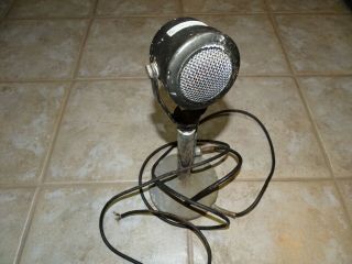 Vintage Turner Dynamic Ham Radio Microphone W/ Push To Talk Base