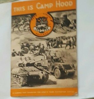 This Is Camp Hood Tank Destroyer Center 1945 Wwii Army Trading Booklet Photos