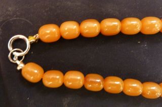 Art Deco Butterscotch Amber Bakelite Bead Necklace 4