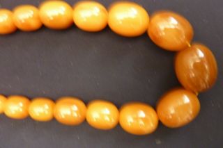 Art Deco Butterscotch Amber Bakelite Bead Necklace 7