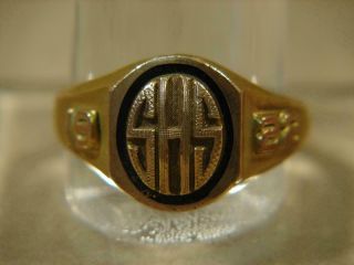 1922 10k Gold Sandusky High School Class Ring 6 Grams