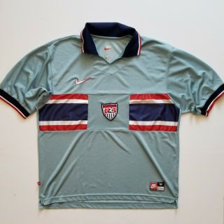 Usa 1995 Away Football Shirt Soccer Jersey Blue Nike Vintage Usmnt M