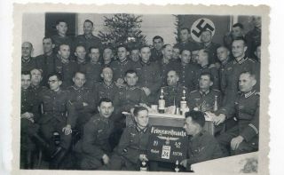 German Photo Ww2 Soldiers On A Christmas Party 1942 Wwii 439