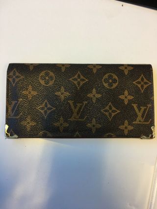 Rare Vintage Louis Vuitton Monogram Wallet And Card Holder (unsure If Authentic)