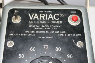 Vintage VARIAC AUTOTRANSFORMER W10MT3 General Radio Company USA 50 - 60 Cycles 8