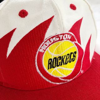 Vtg Logo Athletic Houston Rockets Sharktooth Snapback Hat Cap Size OSFA 90s Rare 2