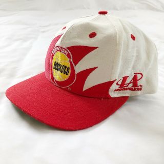Vtg Logo Athletic Houston Rockets Sharktooth Snapback Hat Cap Size OSFA 90s Rare 3