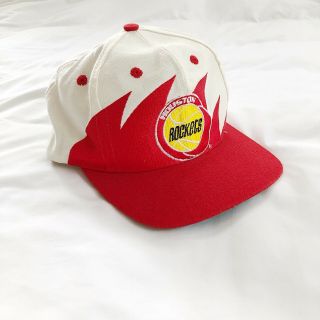 Vtg Logo Athletic Houston Rockets Sharktooth Snapback Hat Cap Size OSFA 90s Rare 4