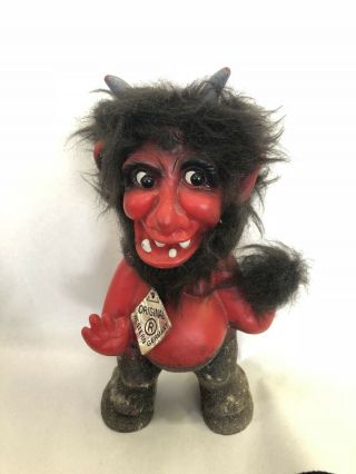Vintage Germany Bobble Head Nodder Heico Red Devil Demon Satan Horns 1960 