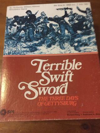 Terrible Swift Sword: The Three Days Of Gettysburg Vintage Spi Game 1976