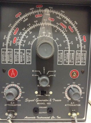 vintage Accurate tube - type signal generator and tracer Type 153 NR - MT 6