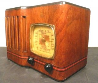 Vintage Art Deco Classic - Emerson Ingraham Bj210 Am/sw Radio - Great