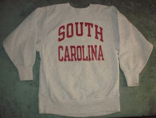 Vtg South Carolina Champion Reverse Weave Sweatshirt Mens Xl 90s Gray University